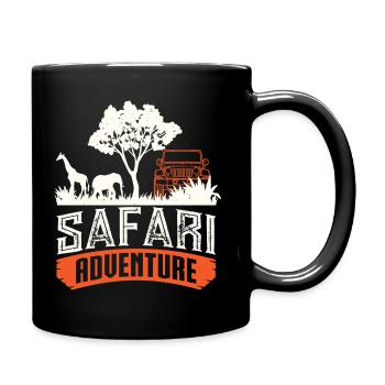 Safari Big five - Tasse einfarbig - Schwarz - Rechts