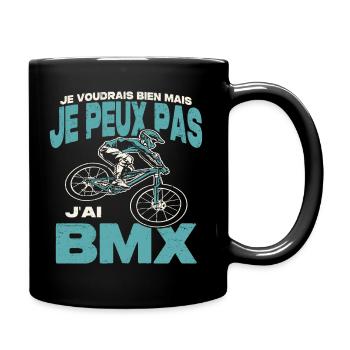 Je peux pas j'ai BMX. - Mug uni - noir - Droite