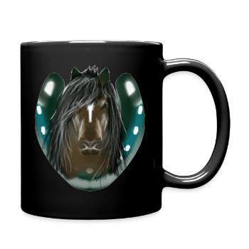 cheval - Mug uni - noir - Droite