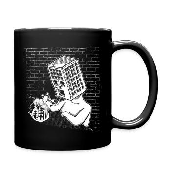 Abholzung - deforestation - Tasse einfarbig - Schwarz - Rechts
