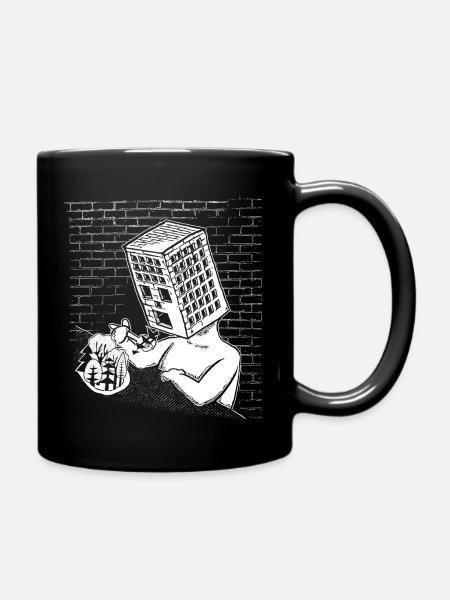 Abholzung - deforestation - Tasse einfarbig - Schwarz