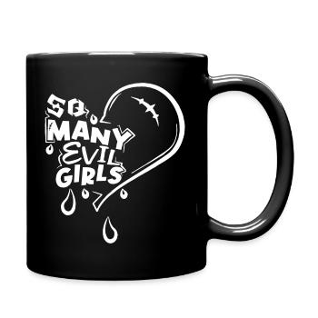 so many evil Girls - Tasse einfarbig - Schwarz - Rechts