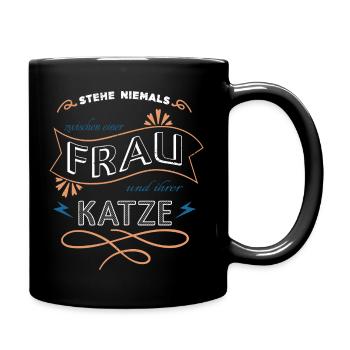geburtstag streunerkatze seekatze miezekatze tier - Tasse einfarbig - Schwarz - Rechts