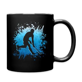 Floorball Player Floorballer Salibandy Floorball - Full Colour Mug - black - Right