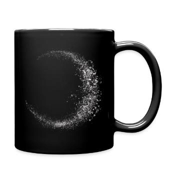 Halbmond Design - Tasse einfarbig - Schwarz - Rechts