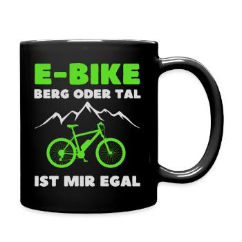 L’idée cadeau E-Bike montagne ou vallée n’a pas d’importance pour moi - Mug uni - noir - Droite