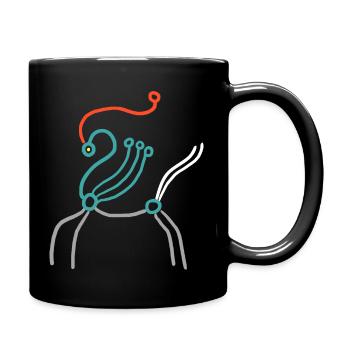 Pferd Avatar - Tasse einfarbig - Schwarz - Rechts