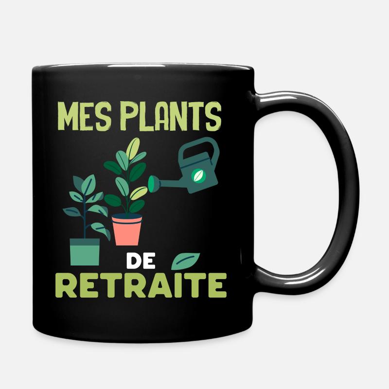 Mes plants de retraite Humour Retraité - Mug uni - noir