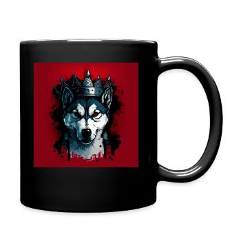 King Husky - Tasse einfarbig - Schwarz - Rechts