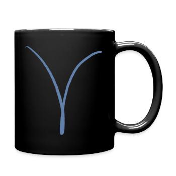 Widder - Tasse einfarbig - Schwarz - Rechts