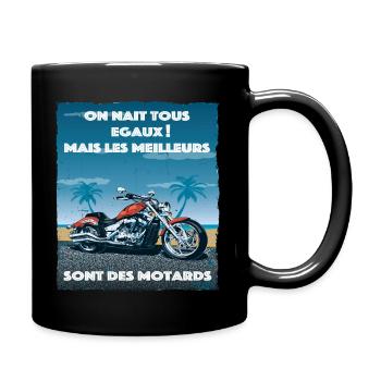 moto - Mug uni - noir - Droite