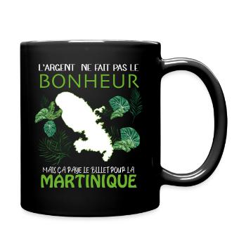 Martinique C'est Du Bonheur Billet Départ - Mug uni - noir - Droite