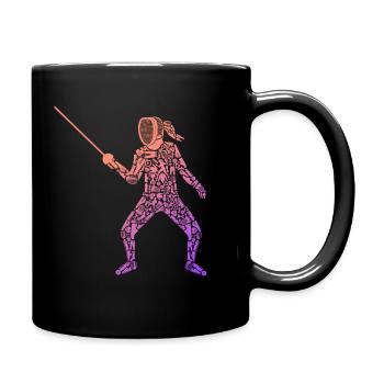 Fencing Symbols Fencing Épée Women Fencing - Full Colour Mug - black - Right