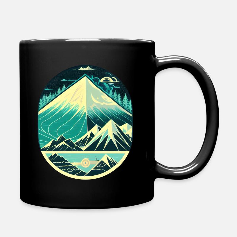 Montagnes - Mug uni - noir