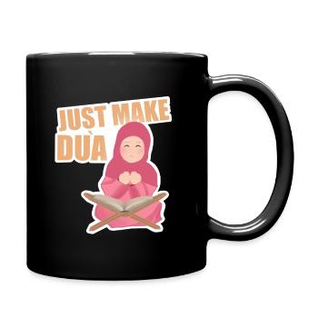 Just Make Dua - Tasse einfarbig - Schwarz - Rechts
