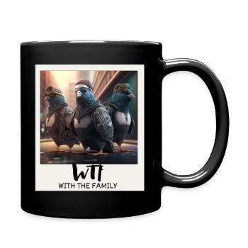 WTF - With The Family - Pigeon Gangsters - Mug uni - noir - Droite