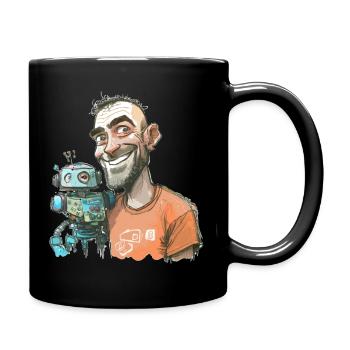 Ingénieur robot - Mug uni - noir - Droite