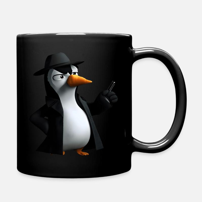 Agent Pinguin - Tasse einfarbig - Schwarz