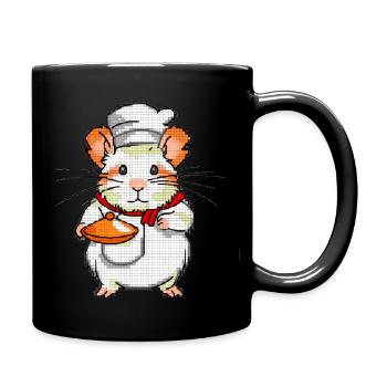 Hamster comme maître cuisinier cuisiné délicieux - Mug uni - noir - Droite