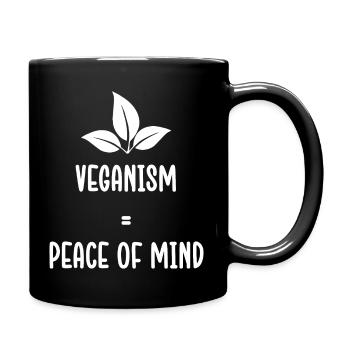 Vegan Geschenksidee für Veganer - Tasse einfarbig - Schwarz - Rechts