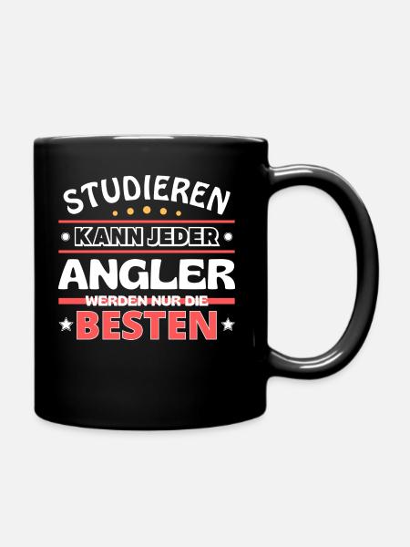 Nur die Besten werden Angler - Tasse einfarbig - Schwarz