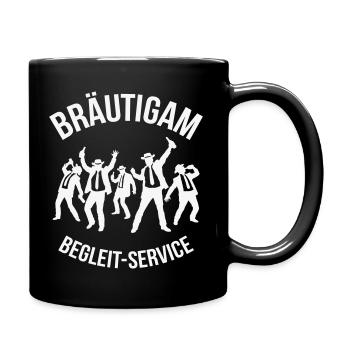 Bräutigam Begleit-Service (JGA Begleitservice / W) - Tasse einfarbig - Schwarz - Rechts