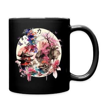 Japan - Tasse einfarbig - Schwarz - Rechts