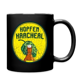 Hopfen Kracherl - Vintage Bier in Bügelflasche - Tasse einfarbig - Schwarz - Rechts