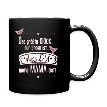 Muttertag Mama SabineVegan (Mit Struktur/Kontur) - Tasse einfarbig - Schwarz - Rechts
