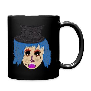 Crazy, cool, fancy "Blue Head" - Full Colour Mug - black - Right
