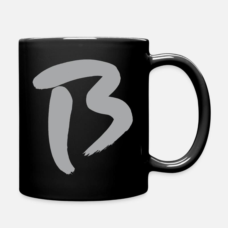 B - Lettre initiale - Mug uni - noir