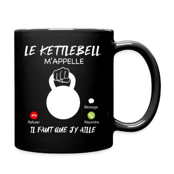 Le Kettlebell M'Appelle Cadeau Sport Entrainement - Mug uni - noir - Droite