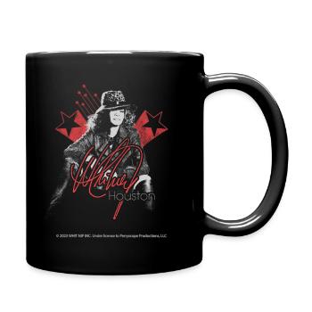 Whitney Houston Tasse Mit Bild Und Autogramm - Tasse einfarbig - Schwarz - Rechts