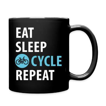 Bicycle, Cyclist, Cyclist - Full Colour Mug - black - Right