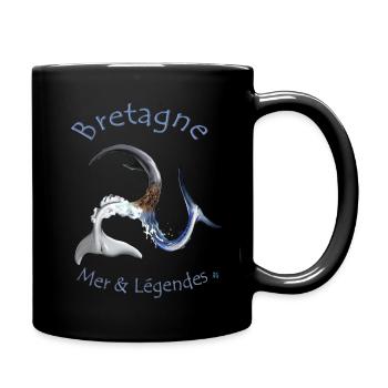 BZH triskele marin breton from Bretagne - Mug uni - noir - Droite