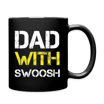 Dad with swoosh - Full Colour Mug - black - Right