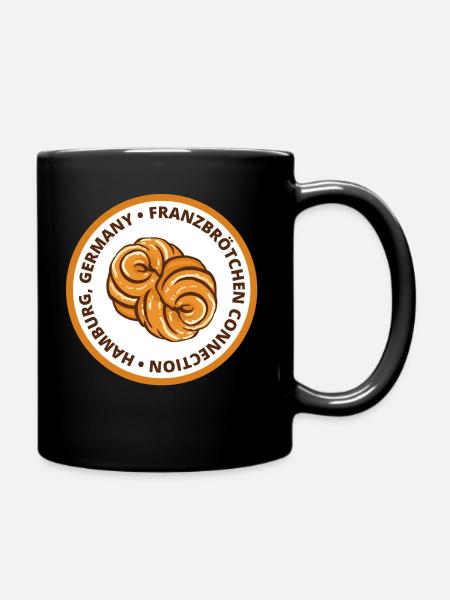 Franzbrötchen Connection - Tasse einfarbig - Schwarz