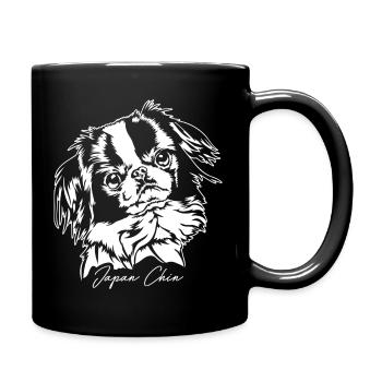 Japan Chin Portrait Dogs Dog Wilsigns - Full Colour Mug - black - Right