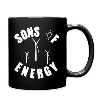 Sons of energy - Tasse einfarbig - Schwarz - Rechts
