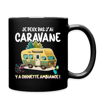 Caravane Humour Chouette Ambiance pour Famille - Mug uni - noir - Droite
