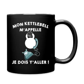 Le kettlebell m'appelle Sport Fitness Work Out - Mug uni - noir - Droite
