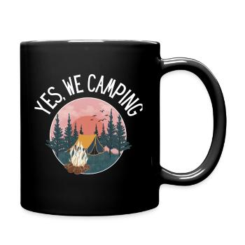Yes we camping! Unique original style - Full Colour Mug - black - Right