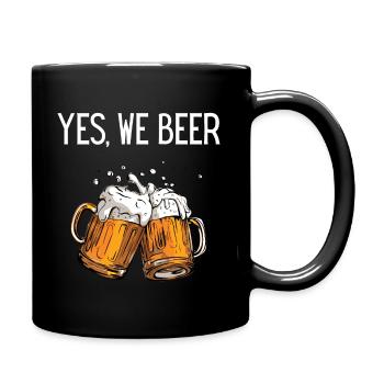 Yes we beer! Unique style original humor - Full Colour Mug - black - Right