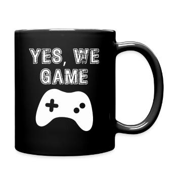 Yes we game! Unique style original humor - Full Colour Mug - black - Right