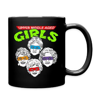 MIDDLE AGED GIRLS - Full Colour Mug - black - Right