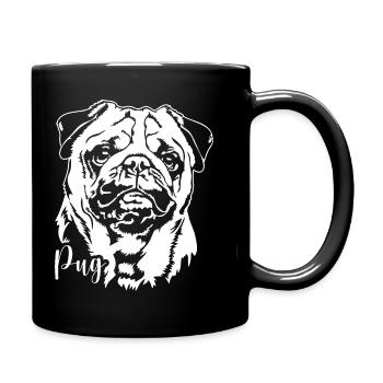 Carlin Portrait Chien Chiens Wilsigns - Mug uni - noir - Droite