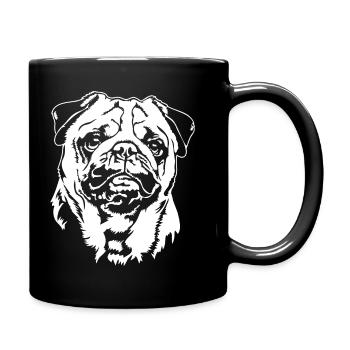 Carlin Portrait Chien Chiens Wilsigns - Mug uni - noir - Droite