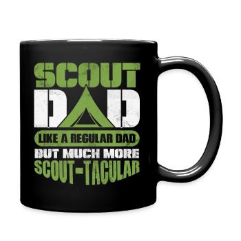 Scout Dad like regular dad but scout-tacular - Full Colour Mug - black - Right