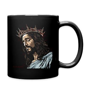 ERLÖSER JESUS DORNENKRONE - Tasse einfarbig - Schwarz - Rechts