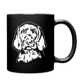Vizsla Drahthaar Portrait Hund Hunde Wilsigns - Tasse einfarbig - Schwarz - Rechts